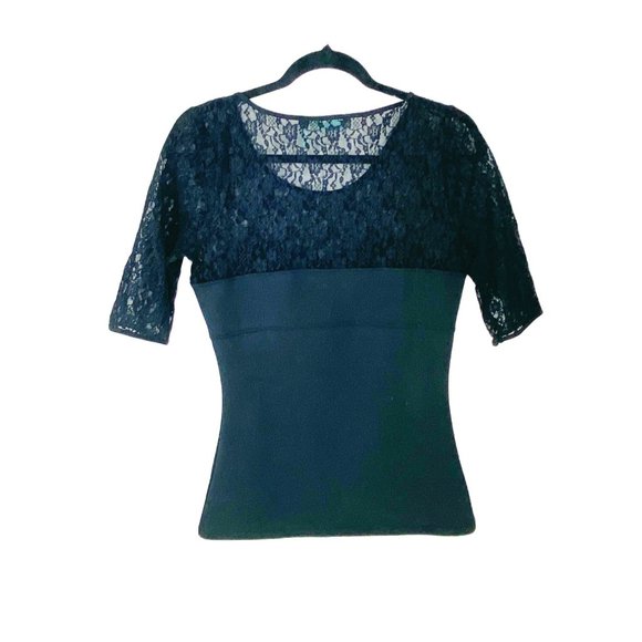 Slimfabulous Black Lace Ultimate Slimming Technology Top M - Picture 2 of 5